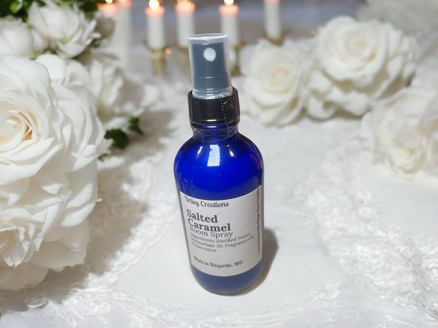 Salted Caramel Room Spray 4 oz. Glass Bottle