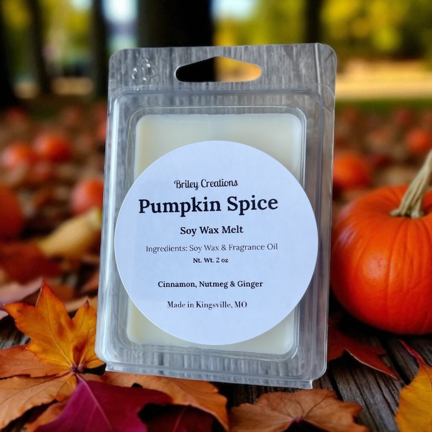 Pumpkin Spice Scented Soy Wax Blend Melts 2 oz.