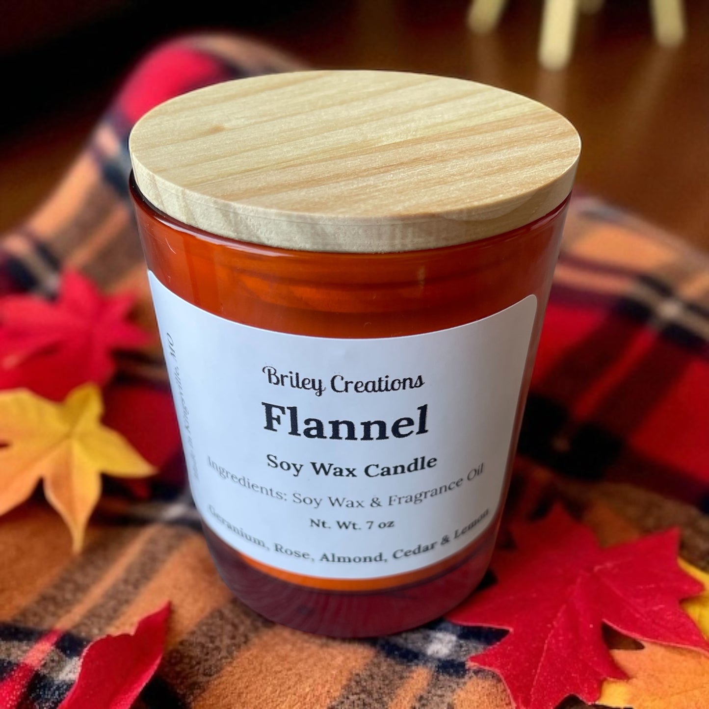 Flannel Scented Soy Wax Blend Candle 7 oz
